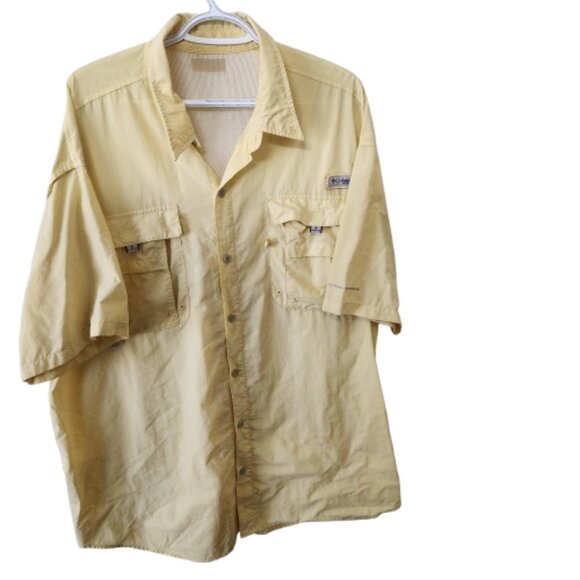 Columbia PFG Omni-Shade Fishing Shirt - Yellow - Fits L/XL - Picture 1 of 7
